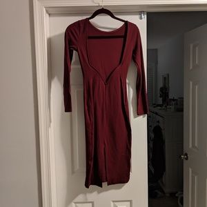 Lulus va va voom, plunging backless dress